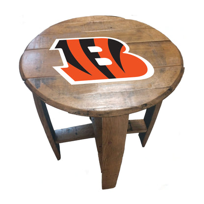 Cincinnati Bengals whiskey barrel end table