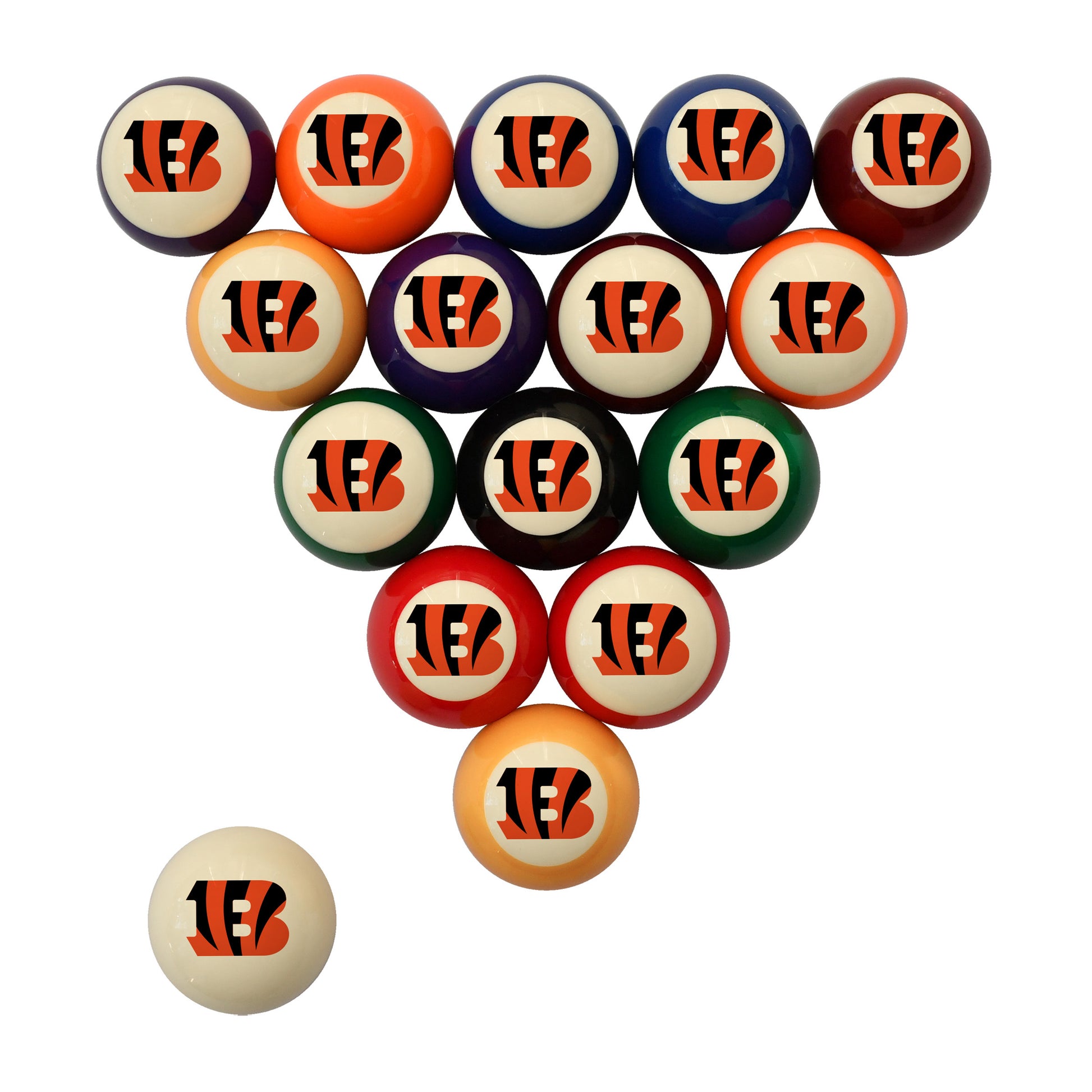 Cincinnati Bengals logo billiards balls