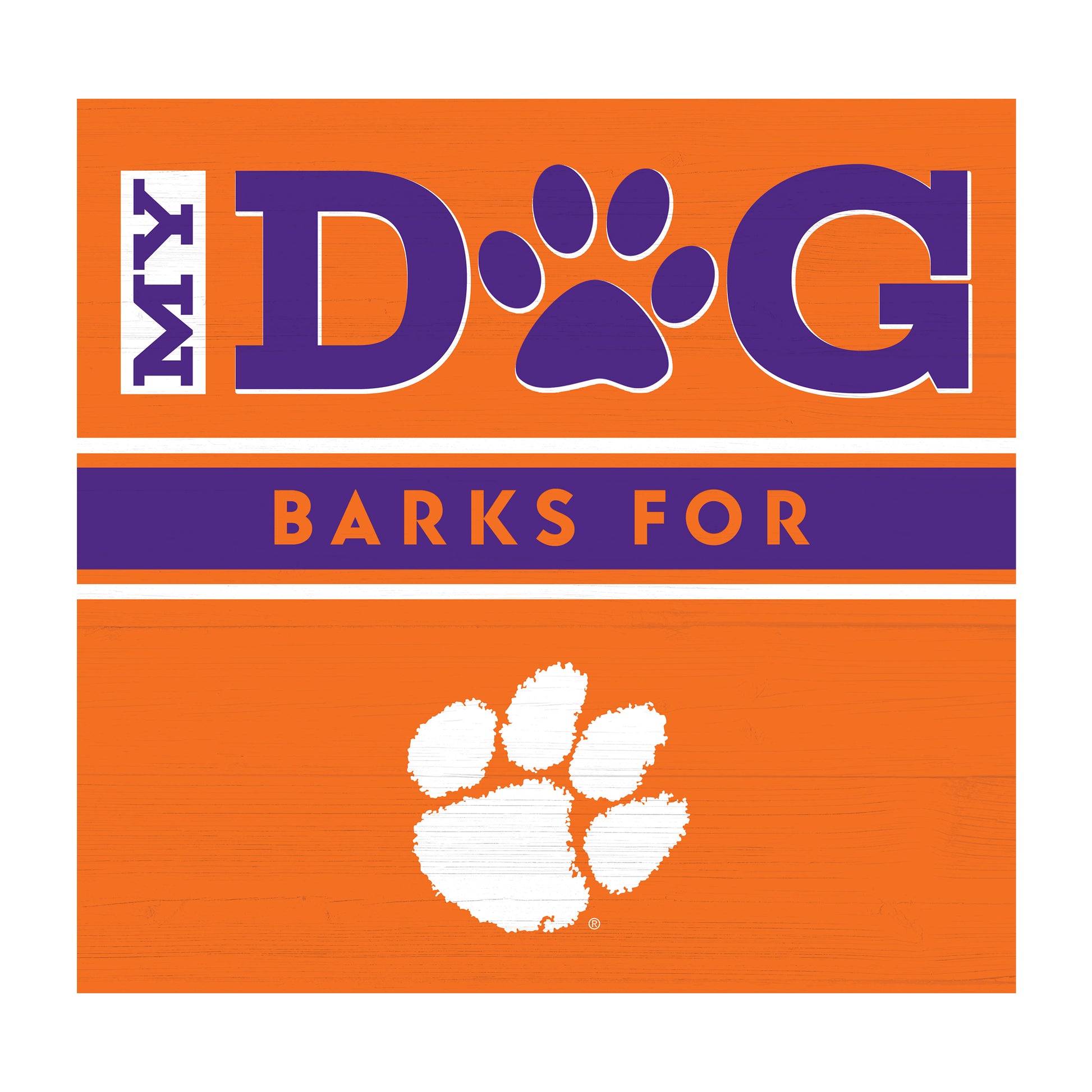 Clemson Tigers dog sign