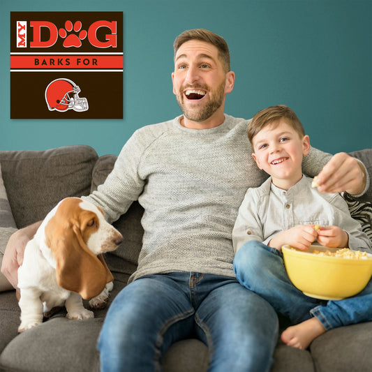 Cleveland Browns my dog art sign