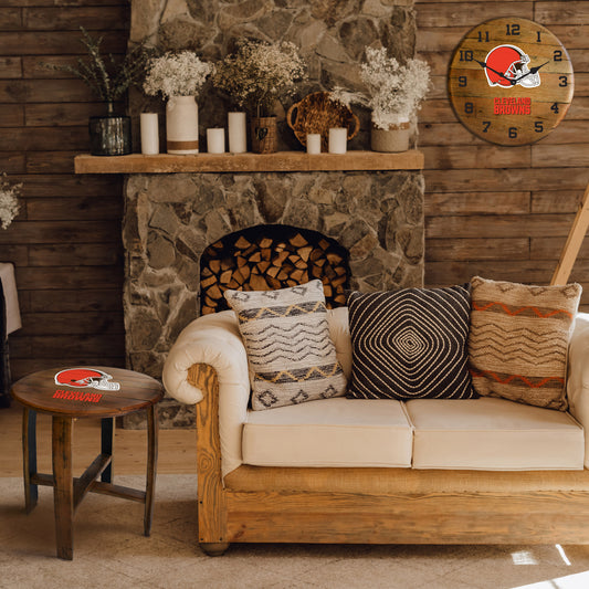 Cleveland Browns whiskey barrel wall clock Lifestyle