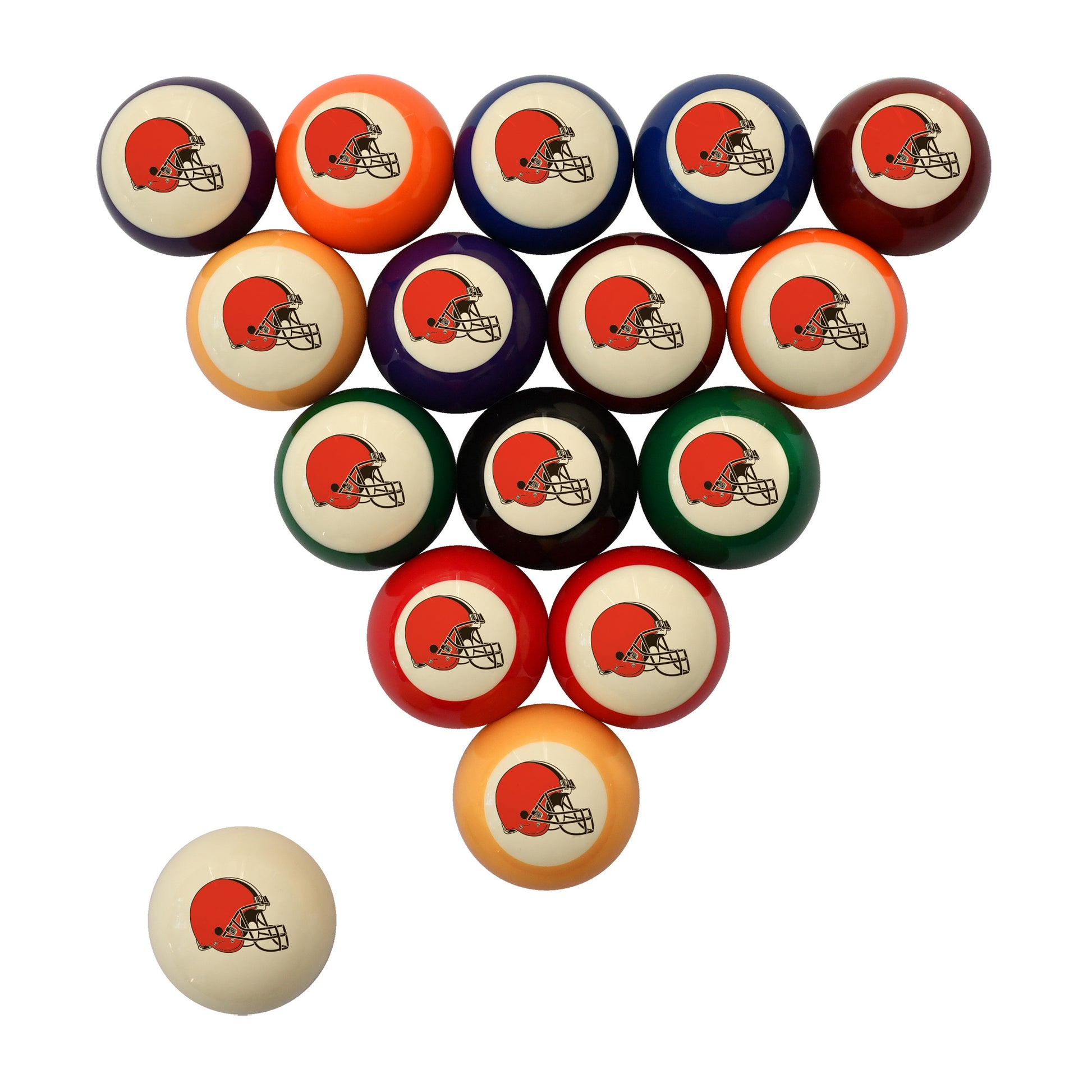 Cleveland Browns logo billiards balls
