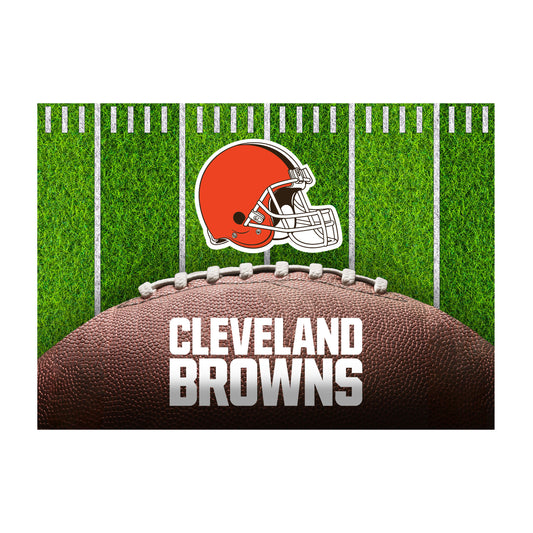 Cleveland Browns washable football field rug
