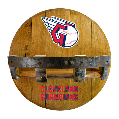 Cleveland Guardians whiskey barrel shelf