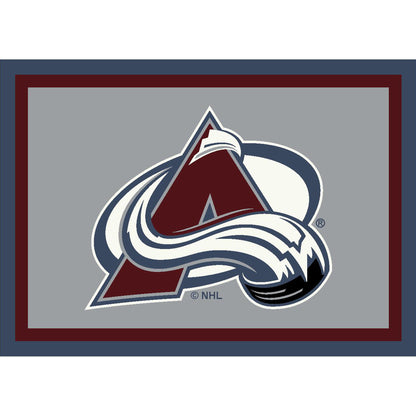 Colorado Avalanche distressed style area rug
