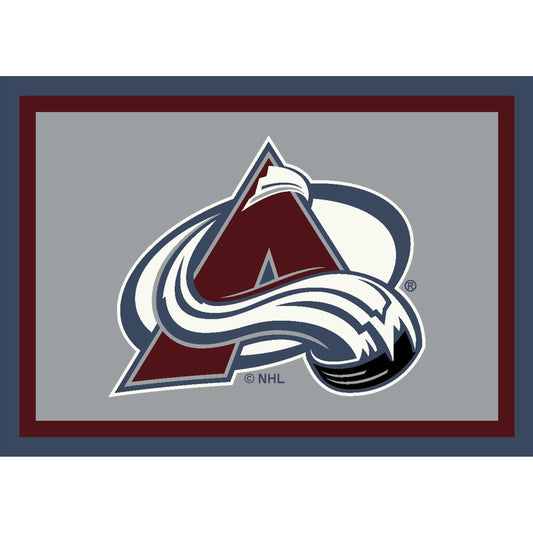 Colorado Avalanche distressed style area rug