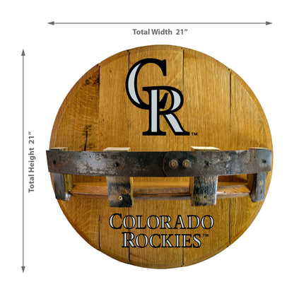 Colorado Rockies whiskey barrel shelf dimensions