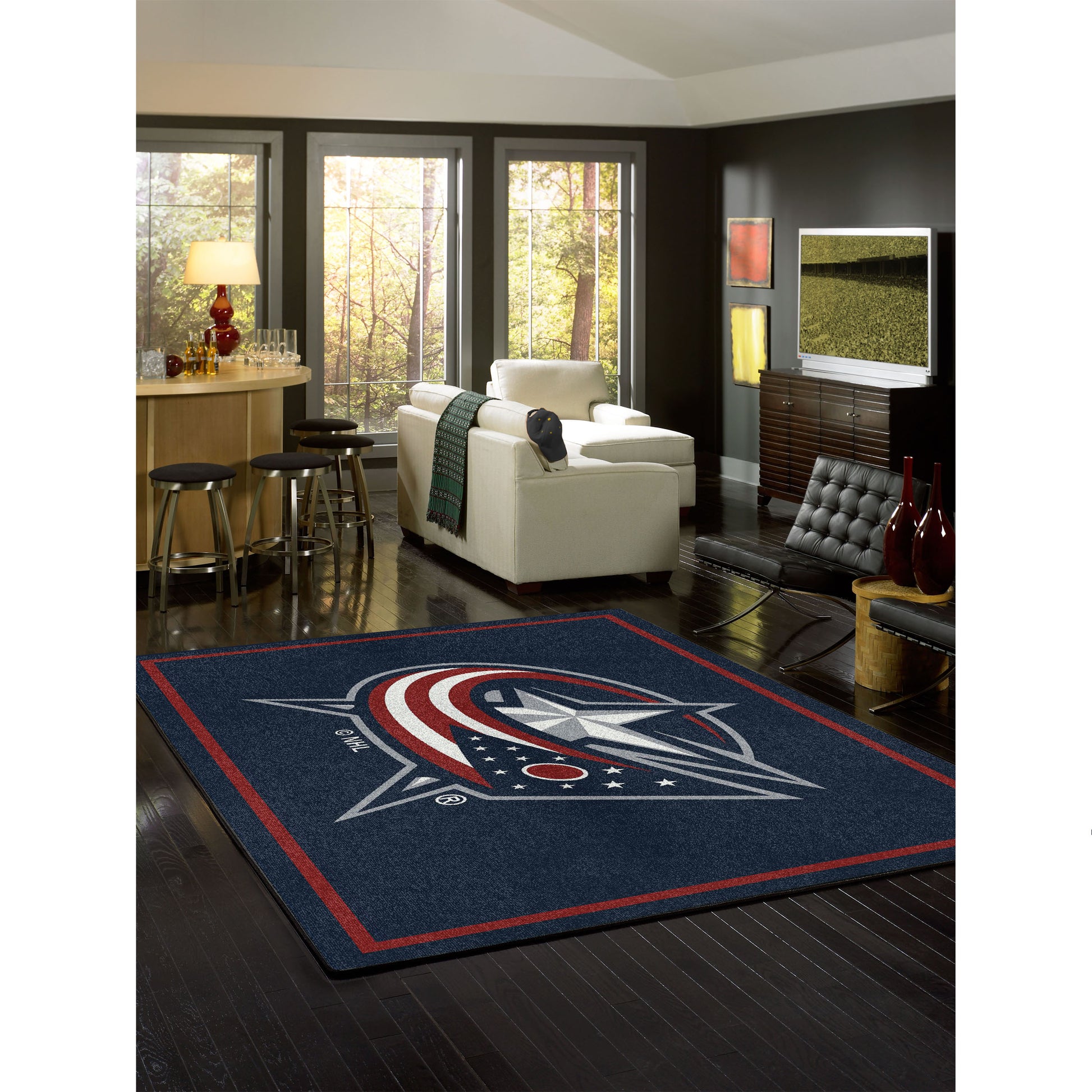Columbus Blue Jackets spirit style area rug life