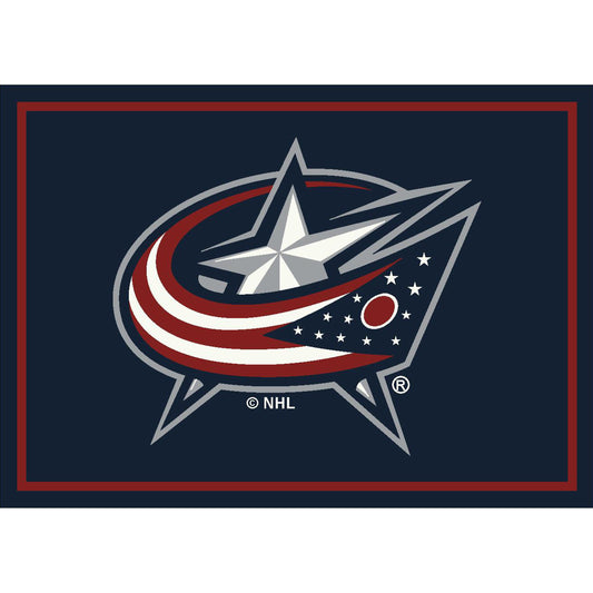 Columbus Blue Jackets distressed style area rug