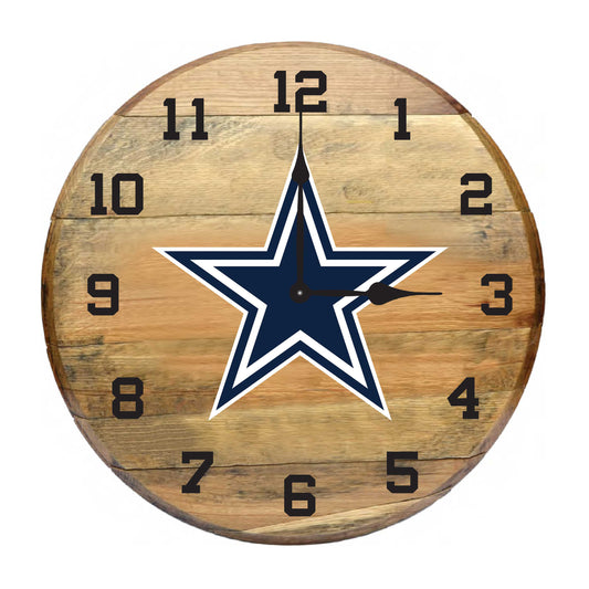 Dallas Cowboys whiskey barrel wall clock