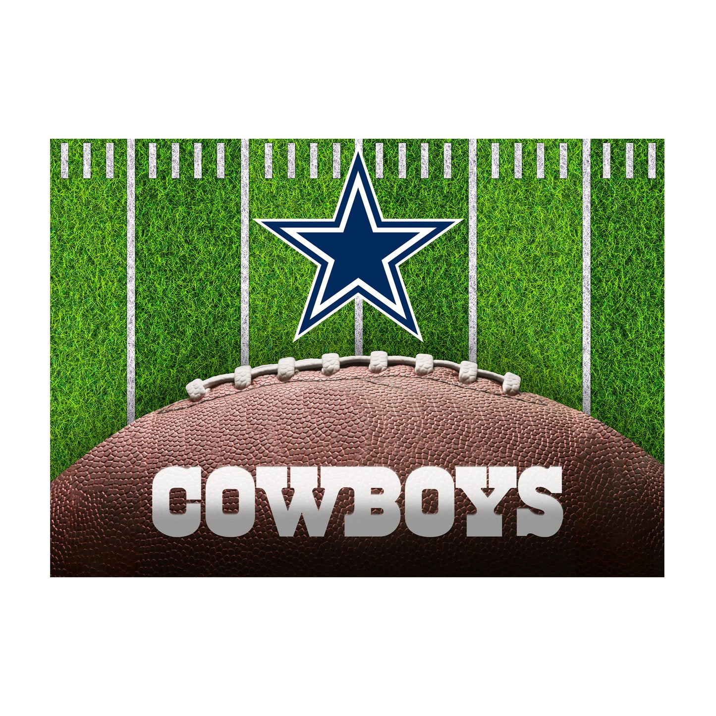 Dallas Cowboys washable football field rug