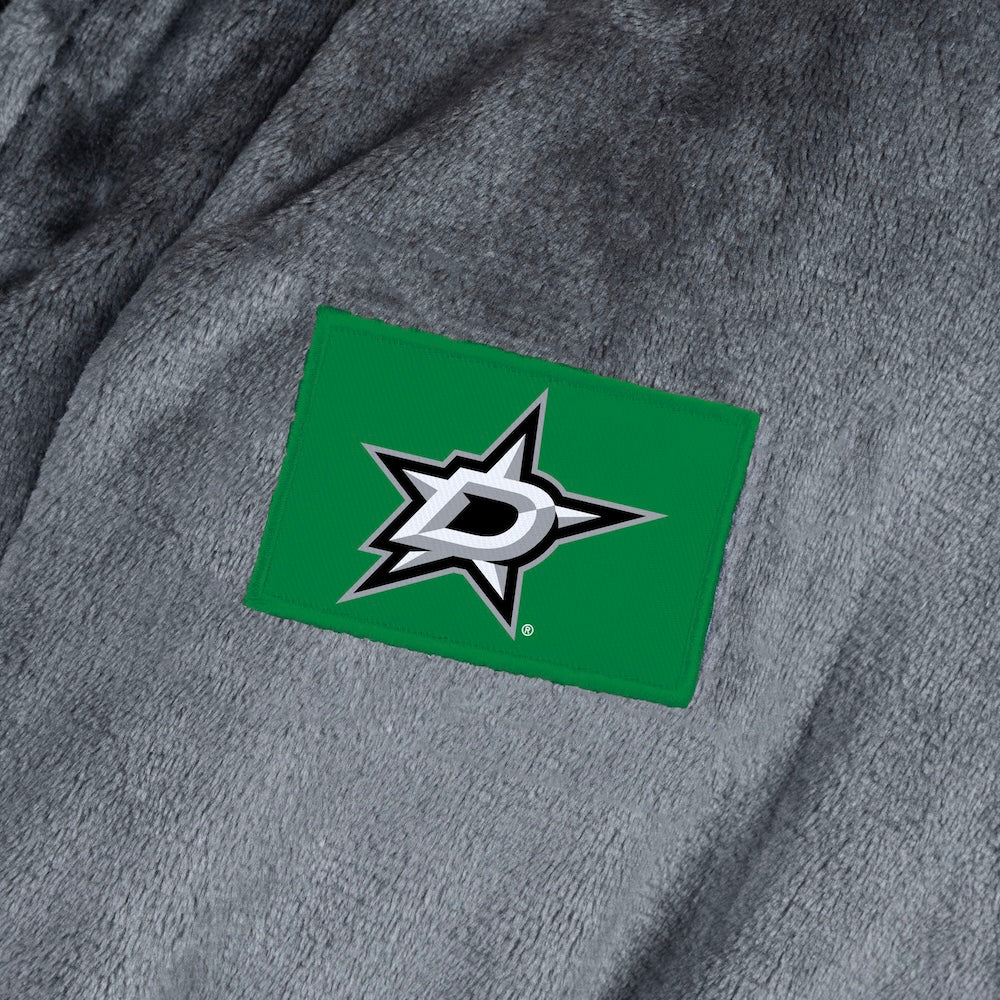 Dallas Stars silk touch charcoal bathrobe logo patch