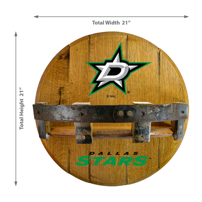 Dallas Stars whiskey barrel shelf dimensions