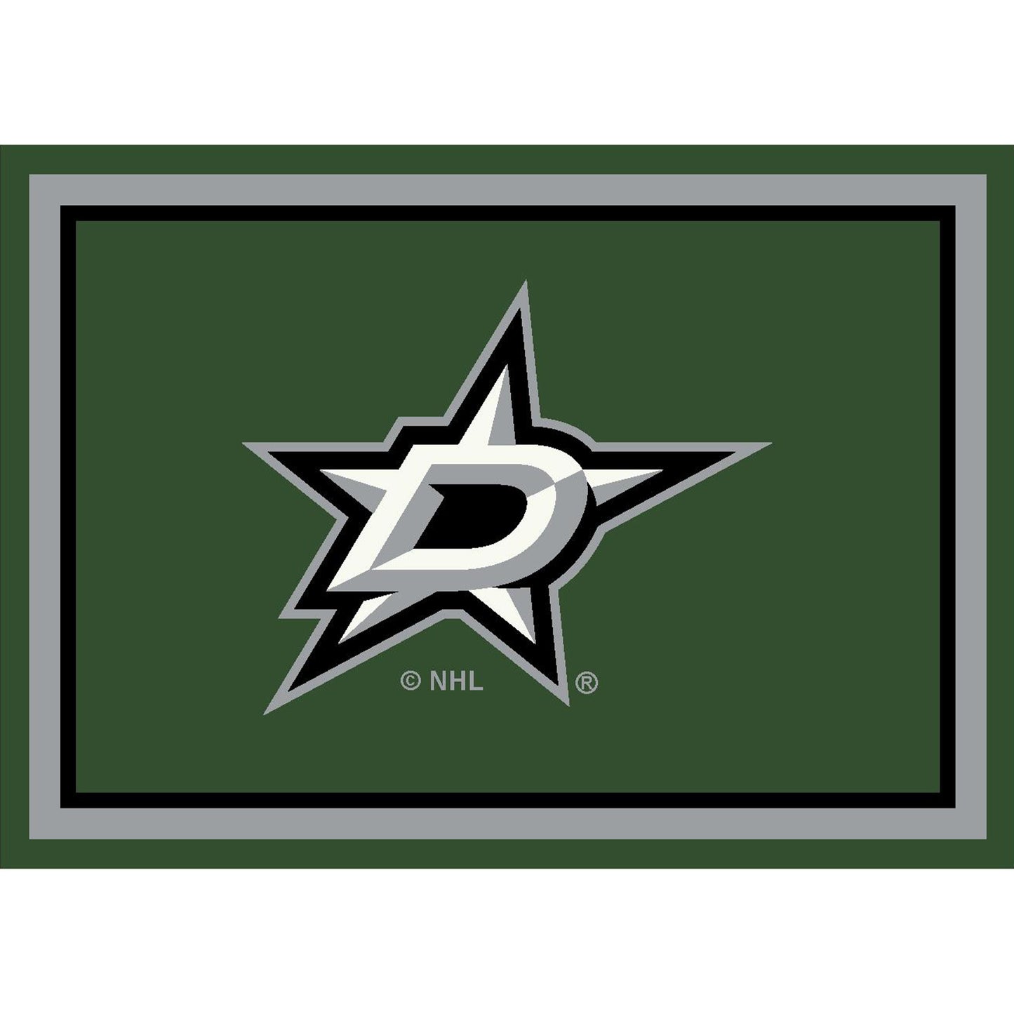 Dallas Stars distressed style area rug