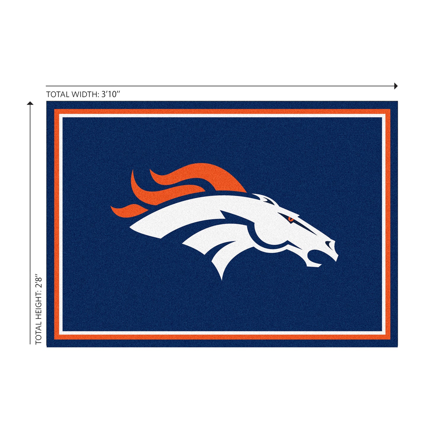 Denver Broncos Welcome Mat Dimensions
