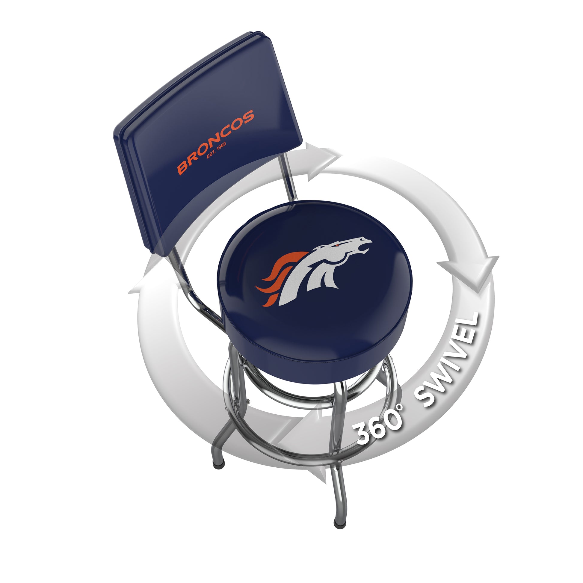 Denver Broncos Swivel Barstool