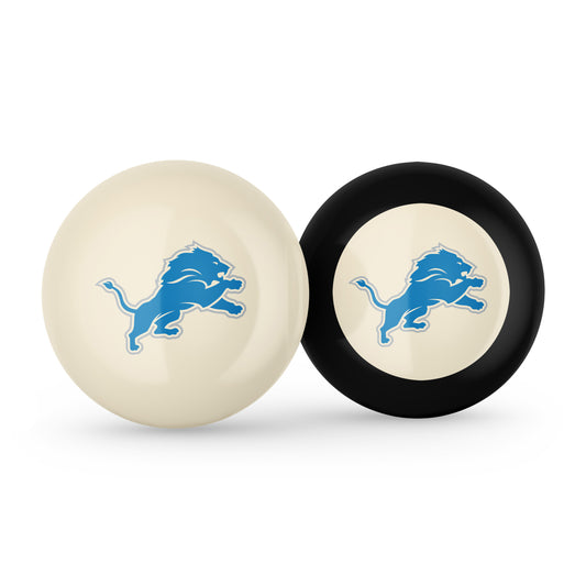 Detroit Lions cue ball and 8 ball