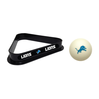 Detroit Lions cue ball and triangle
