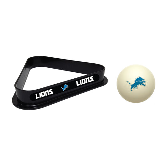 Detroit Lions cue ball and triangle
