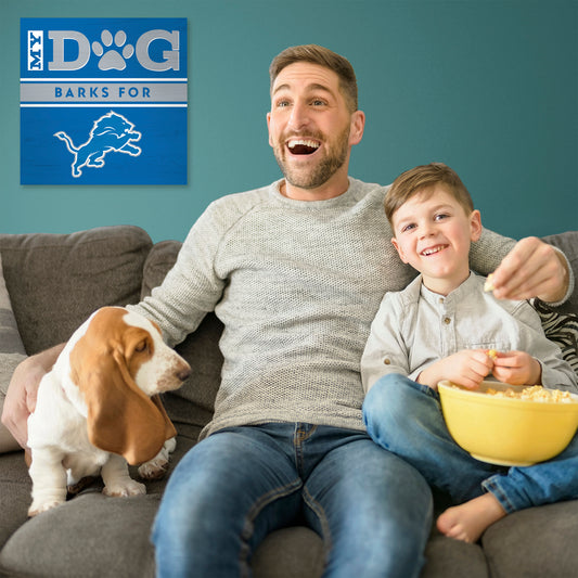 Detroit Lions my dog art sign