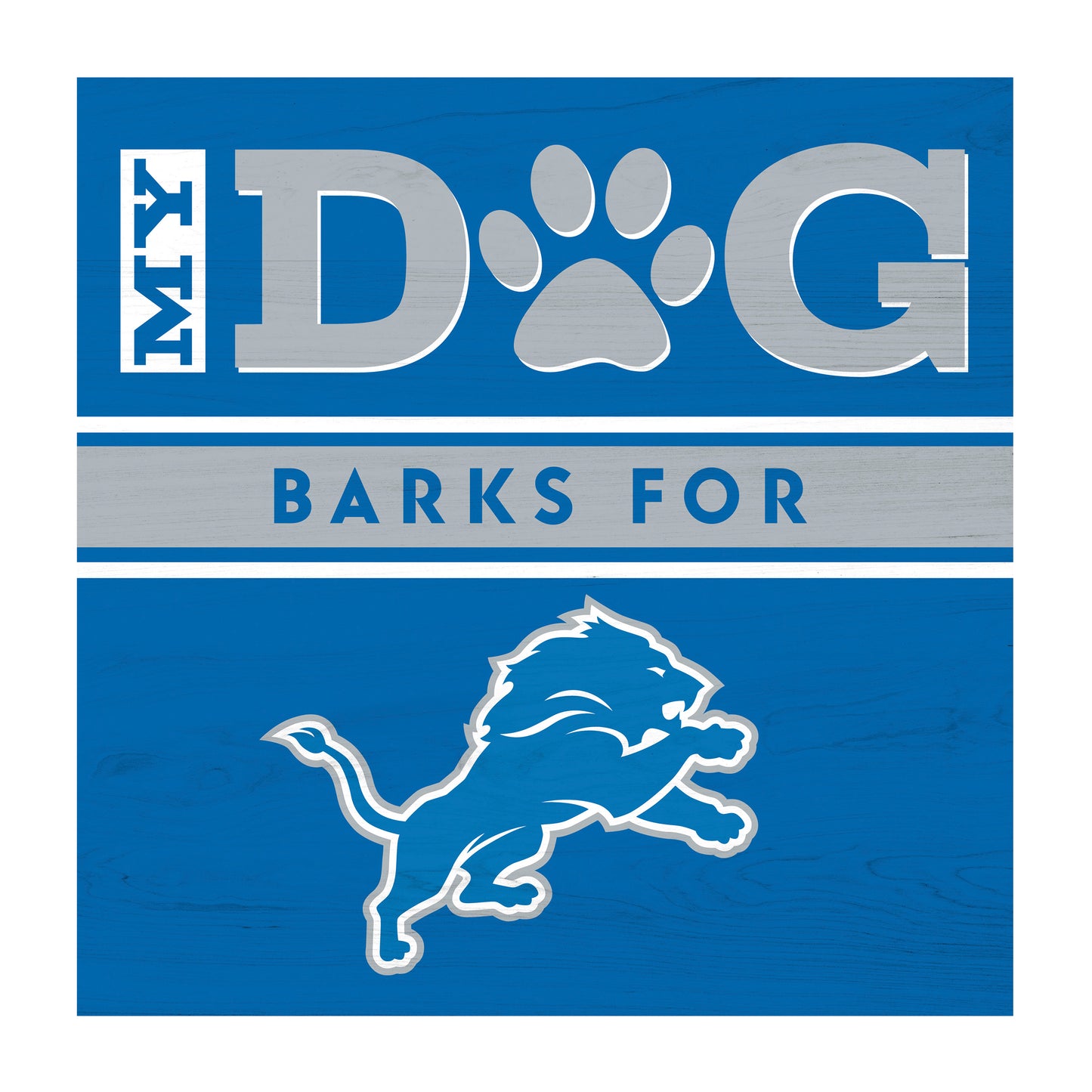 Detroit Lions dog sign