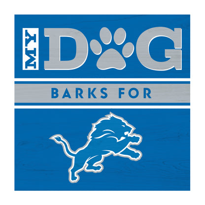 Detroit Lions dog sign