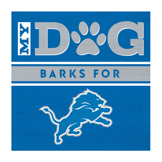 Detroit Lions dog sign