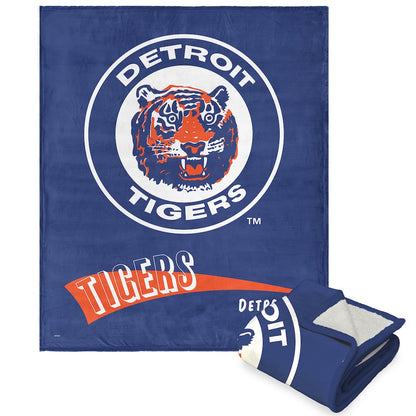 Detroit Tigers throwback sherpa blanket