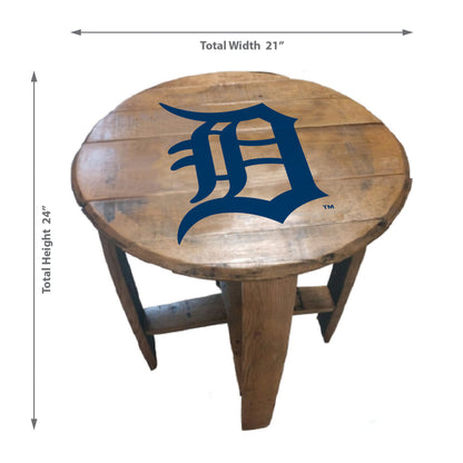 Detroit Tigers whiskey barrel end table dimensions