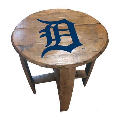 Detroit Tigers whiskey barrel end table