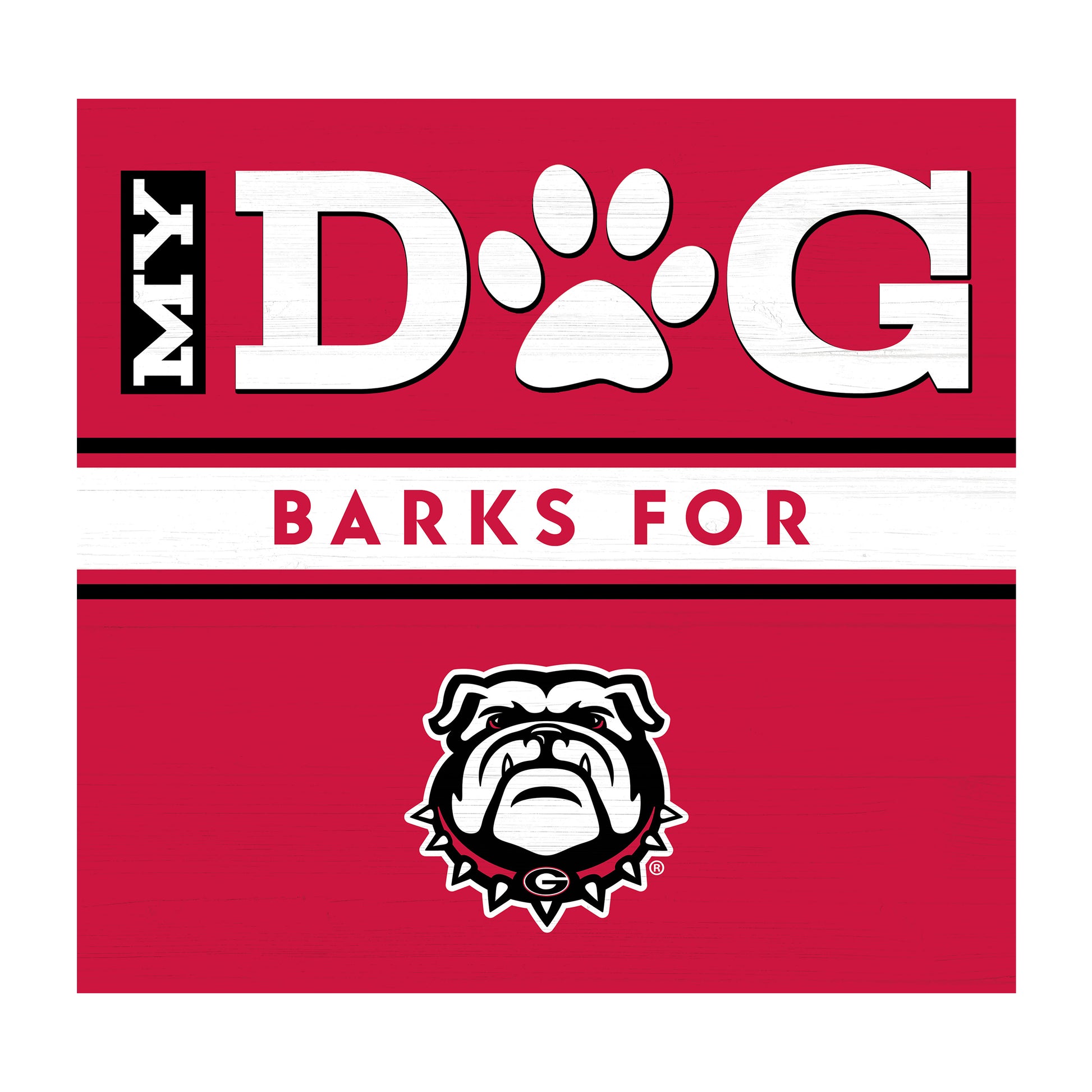 Georgia Bulldogs dog sign