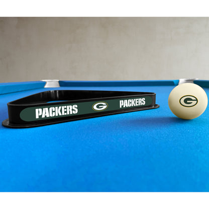 Green Bay Packers triangle rack and cue ball set