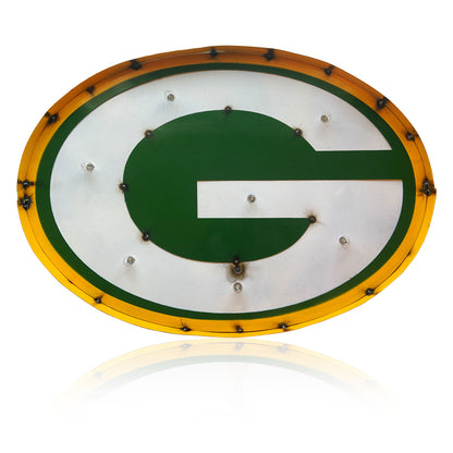 Green Bay Packers logo lighted metal sign