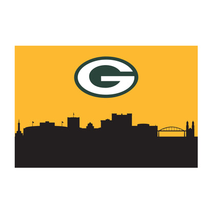 Green Bay Packers washable cityscape rug
