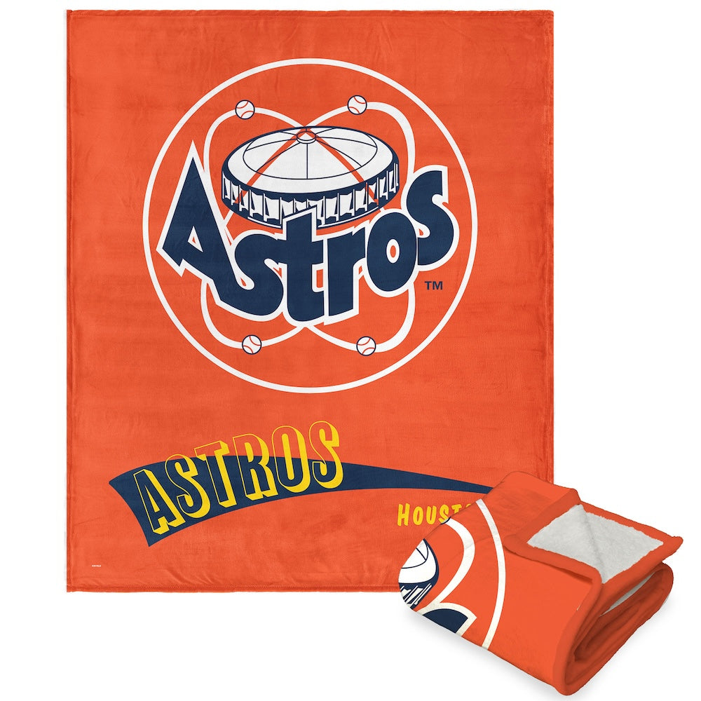 Houston Astros throwback sherpa blanket