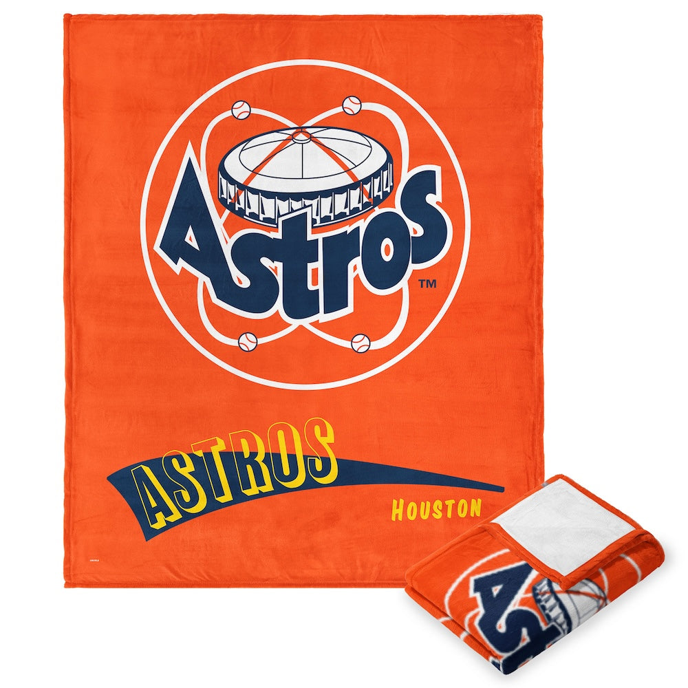 Houston Astros throwback silk touch blanket