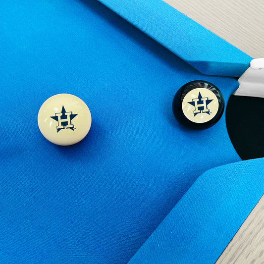 Houston Astros 8 ball and cue ball set