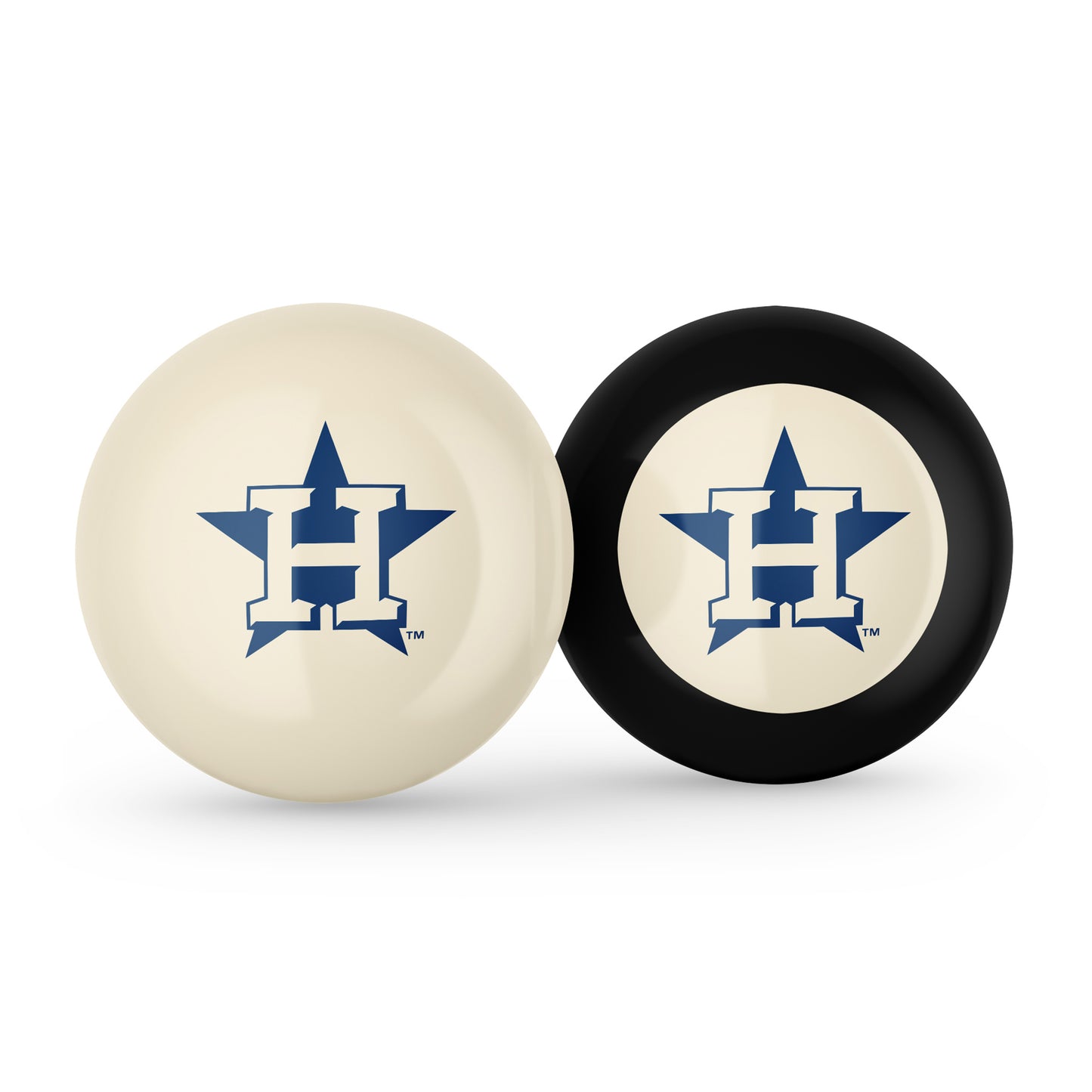 Houston Astros cue ball and 8 ball