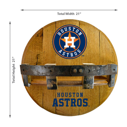Houston Astros whiskey barrel shelf dimensions