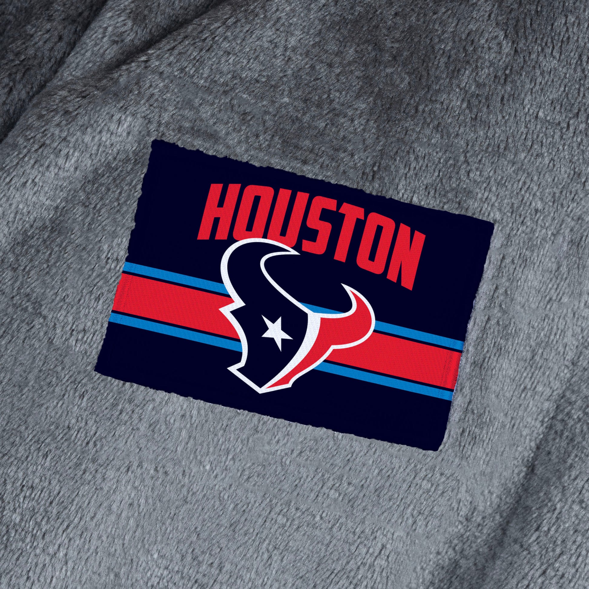 Houston Texans silk touch charcoal bathrobe logo patch