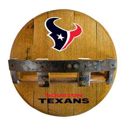 Houston Texans whiskey barrel shelf