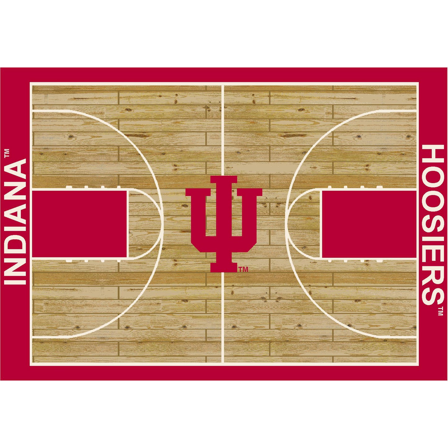 Indiana Hoosiers courtside style area rug