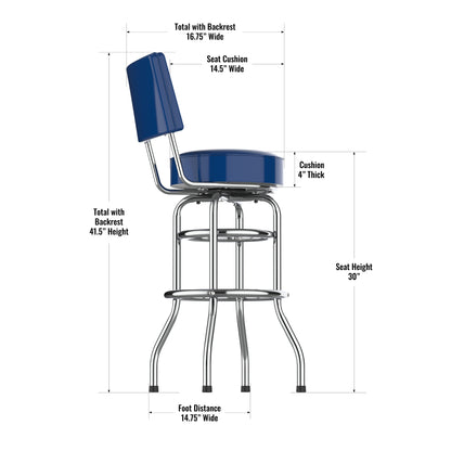 Indianapolis Colts Chrome Barstool dimensions