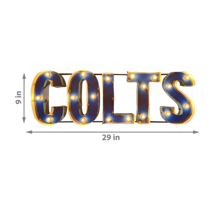 Indianapolis Colts lighted metal retro sign