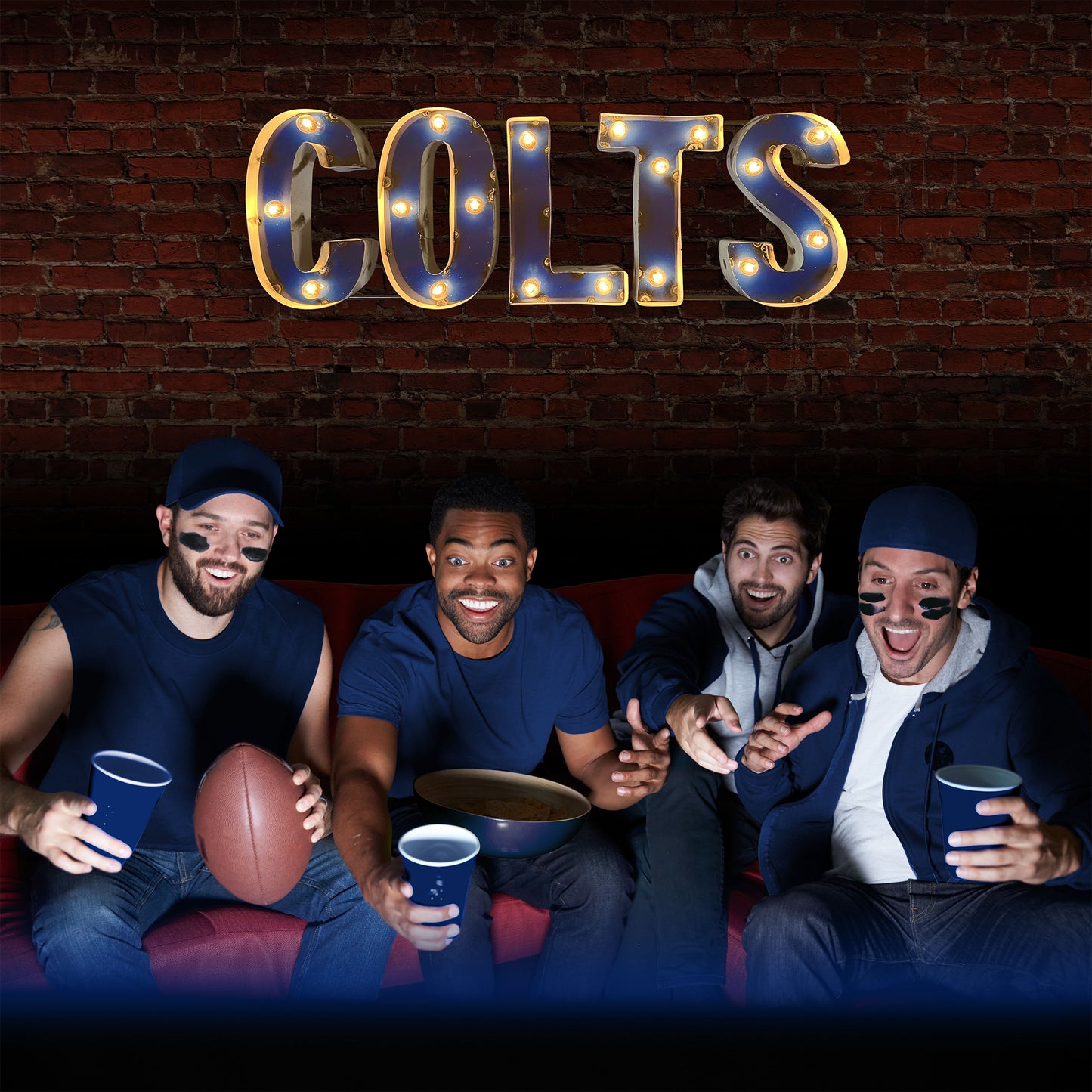 Indianapolis Colts lighted metal man cave sign