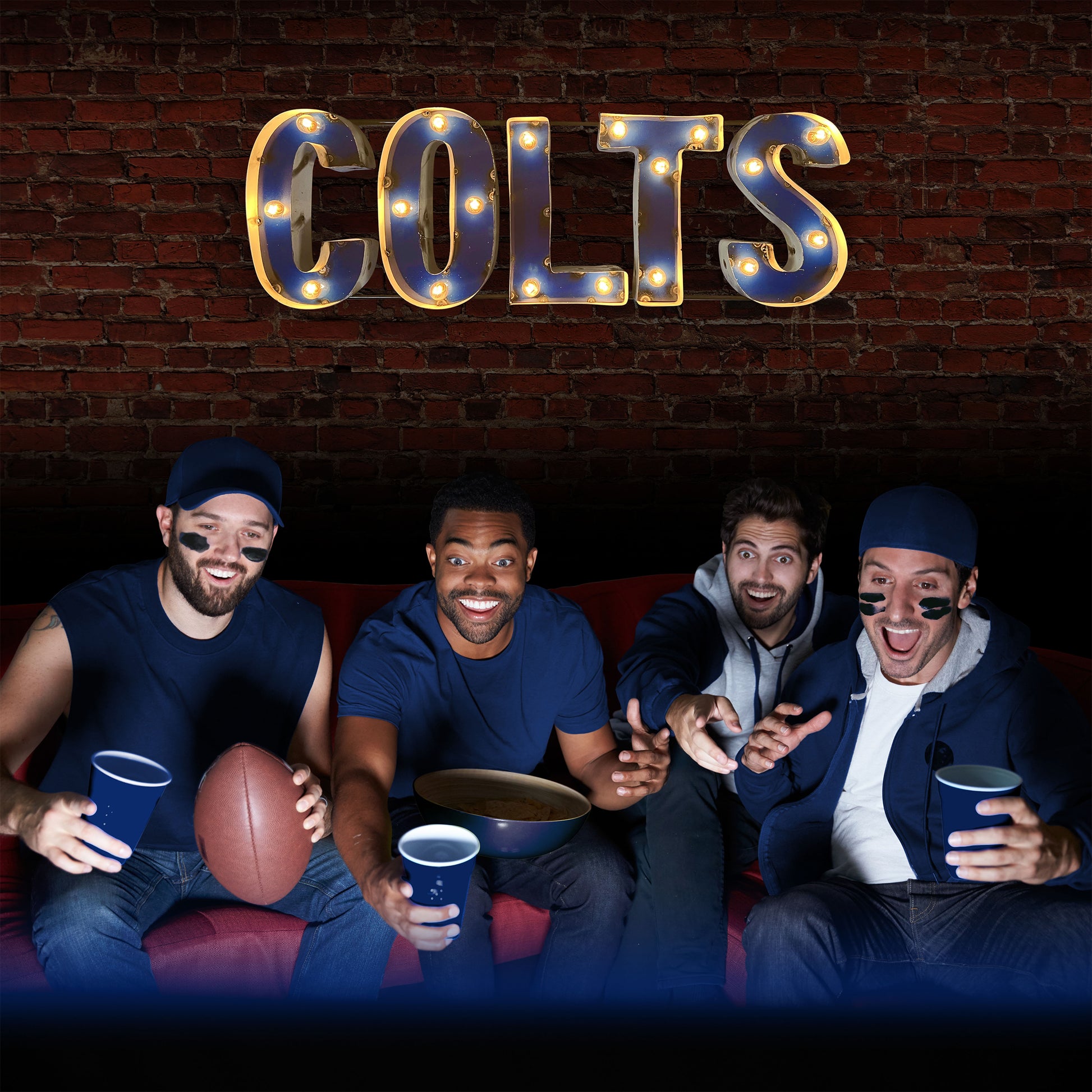 Indianapolis Colts lighted metal man cave sign