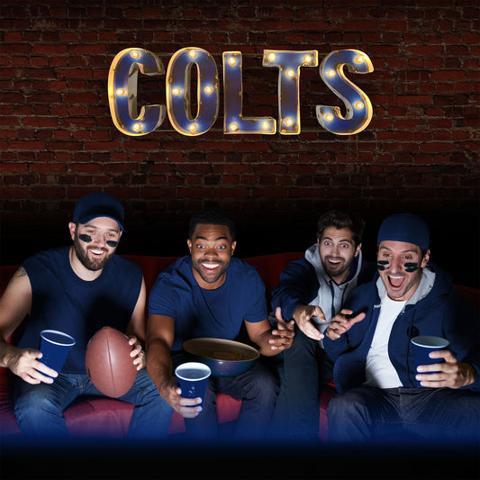 Indianapolis Colts lighted metal man cave sign