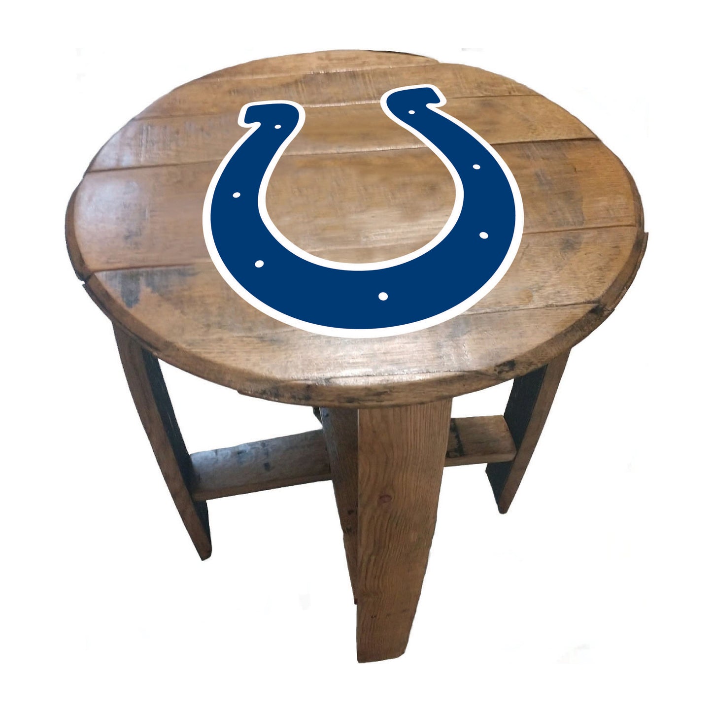 Indianapolis Colts whiskey barrel end table