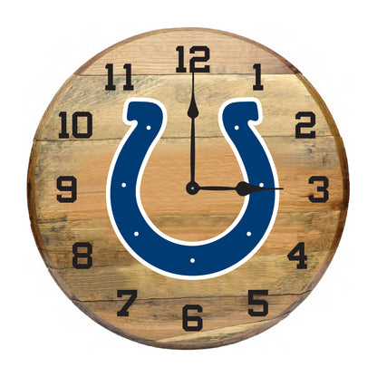 Indianapolis Colts whiskey barrel wall clock