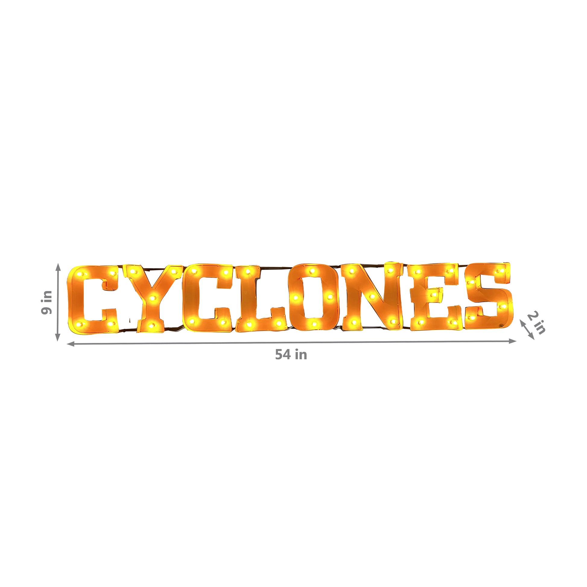 Iowa State Cyclones lighted metal retro sign